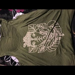 Army green tank top